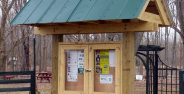 Conner Hicks, Troop 984, built the much needed kiosk at the trailhead entering the forest area of the Preserve.